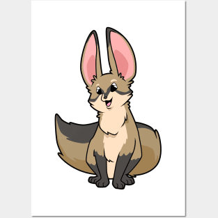 Kawaii Bat-eared fox Posters and Art